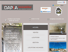 Tablet Screenshot of dapia-immobilier.com
